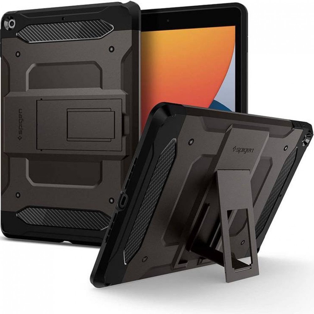 كفر سبيجن ‎‎ايباد 10.2 تقنية تاف آرمور مع أستاند - رمادي معدني